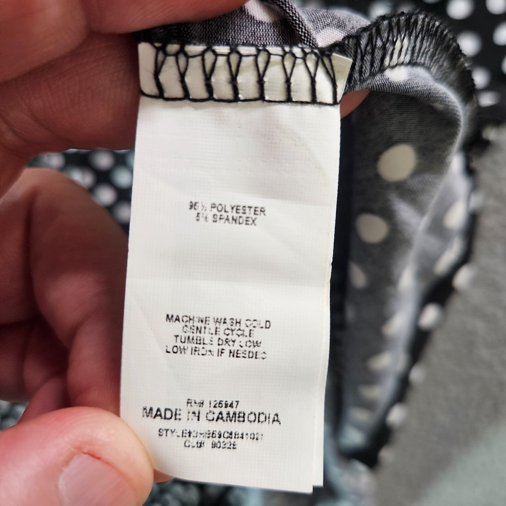 Cocomo Top Blouse Women Small Polka Dot White Black - Picture 5 of 9